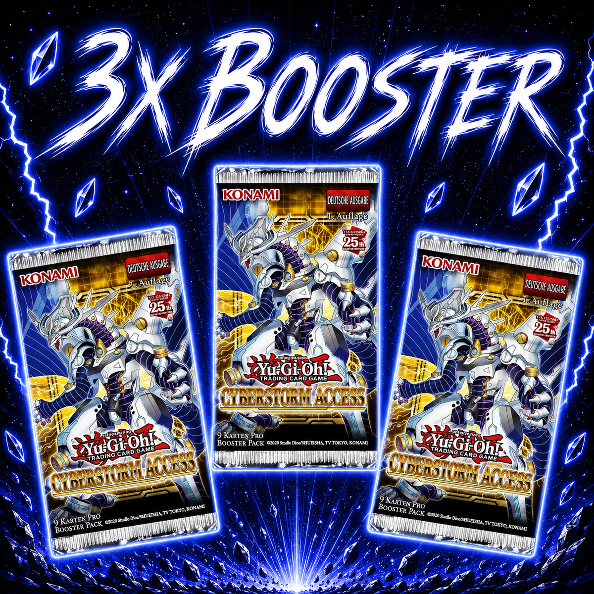 Yu-Gi-Oh! Cyberstorm Access CYAC 3x Booster 1. Auflage (DE)