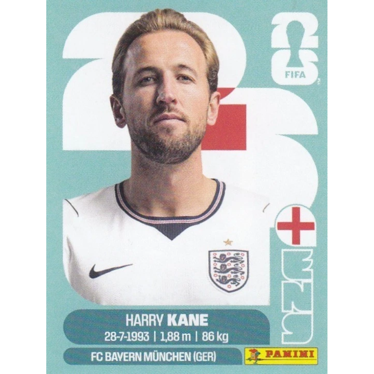Panini 2026 World Cup WM America Sticker Harry Kane