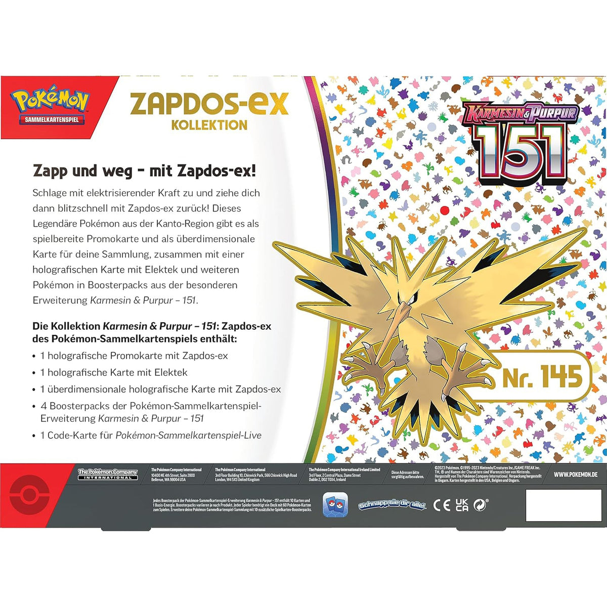 Karmesin & Purpur 151 Zapdos Kollektion (DE)