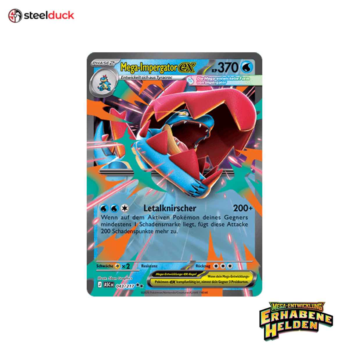 Mega-Impergator ex (043/217) Erhabene Helden - Double Rare