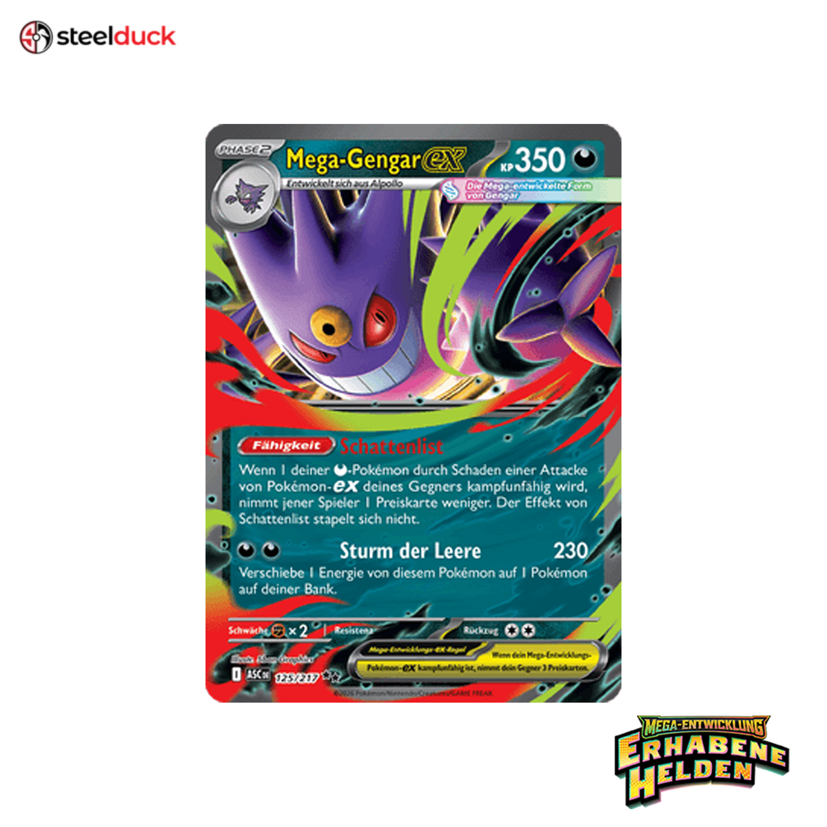 Mega-Gengar ex (125/217) Erhabene Helden - Double Rare