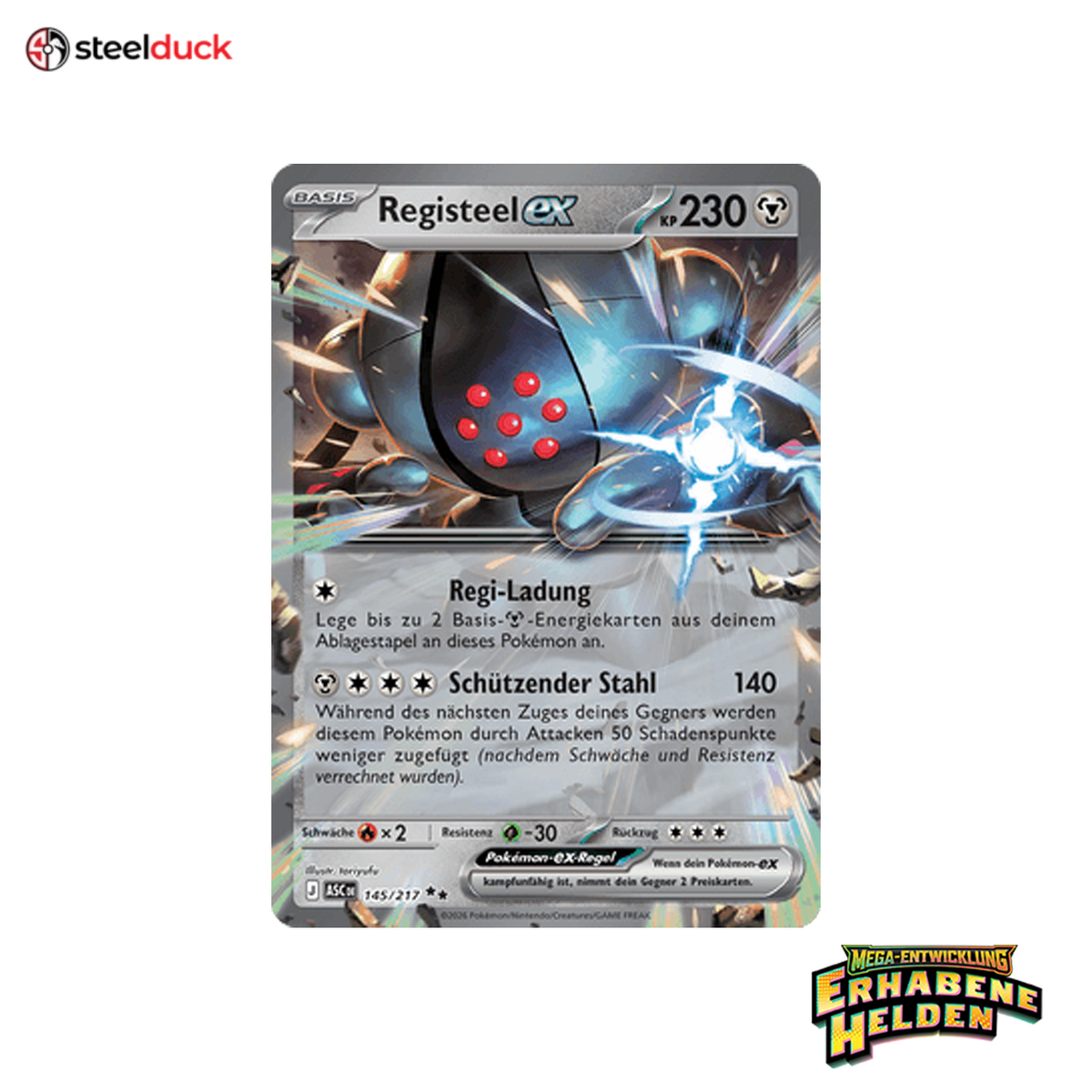 Registeel ex (145/217) Erhabene Helden - Double Rare
