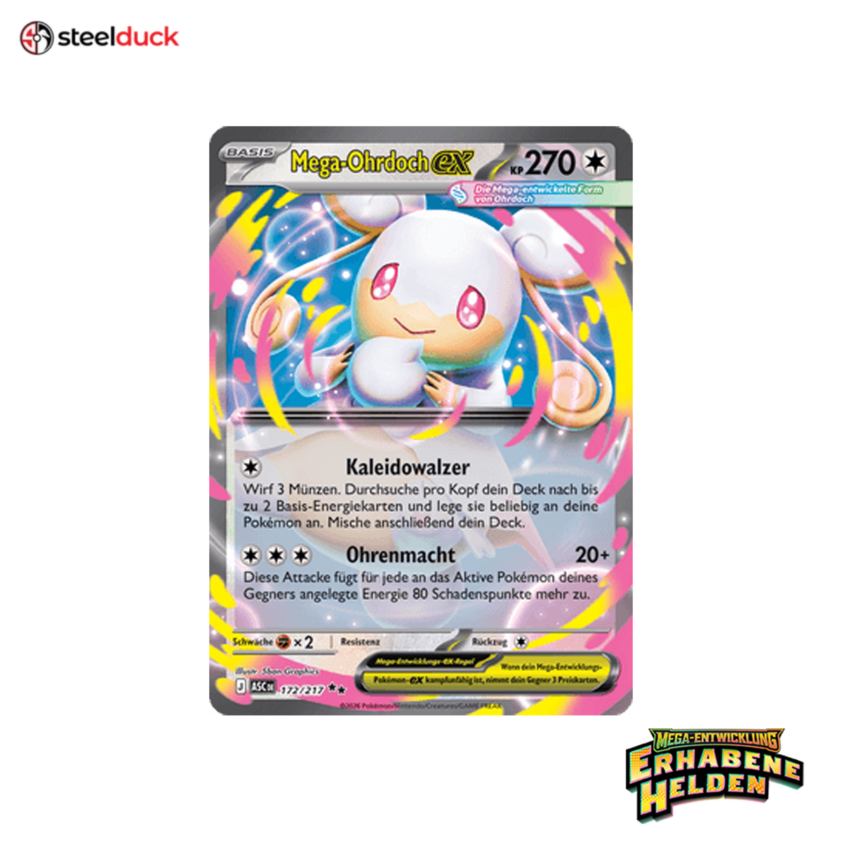 Mega-Ohrdoch ex (172/217) Erhabene Helden - Double Rare