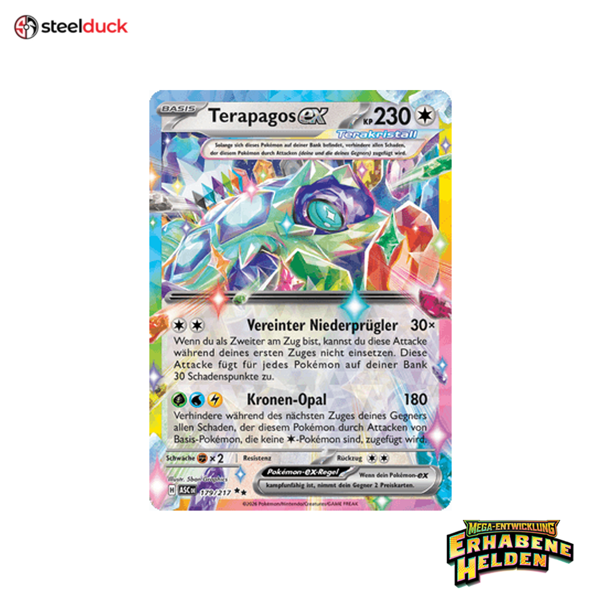Terapagos ex (179/217) Erhabene Helden - Double Rare