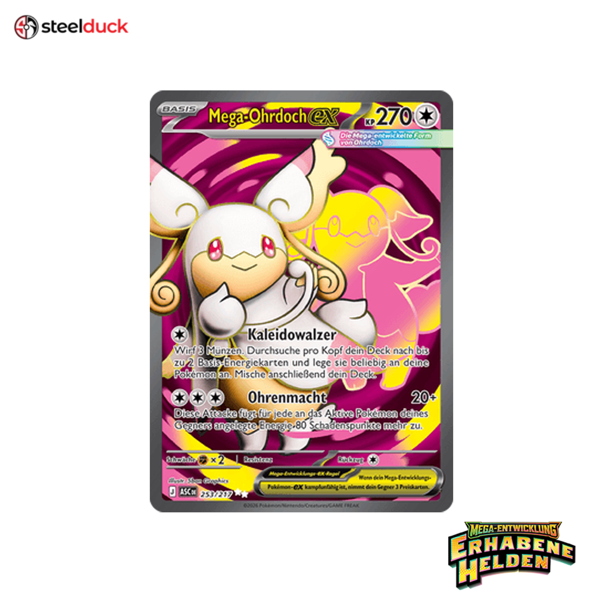 Mega-Ohrdoch ex (253/217) Erhabene Helden - Ultra Rare