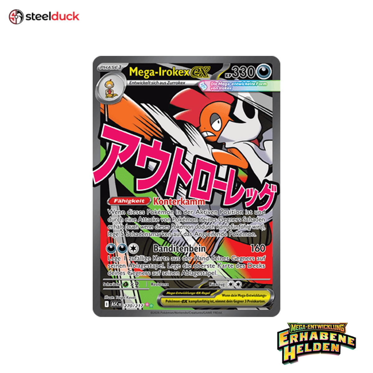 Mega-Irokex ex (270/217) Erhabene Helden - Mega Attack Rare