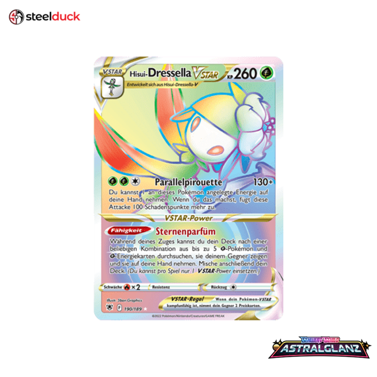 Hisui-Dressella VSTAR (190/189) Astralglanz - Rainbow Rare
