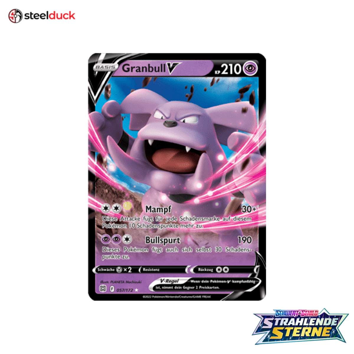 Granbull V (057/172) Strahlende Sterne - Holo Rare V