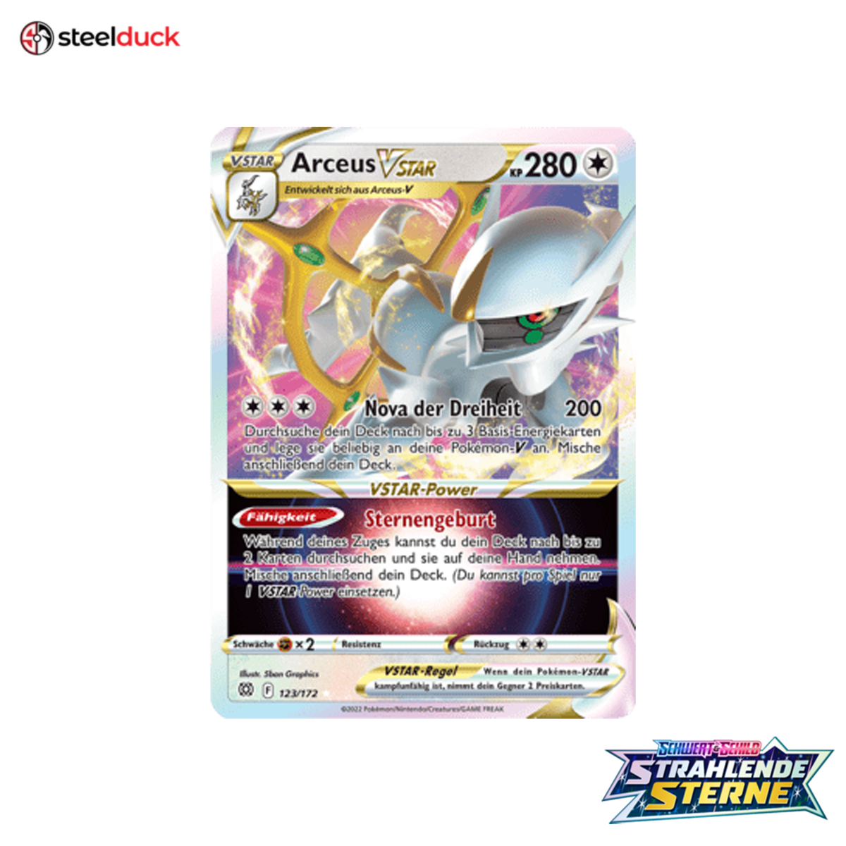 Arceus VSTAR (123/172) Strahlende Sterne - Holo Rare VSTAR