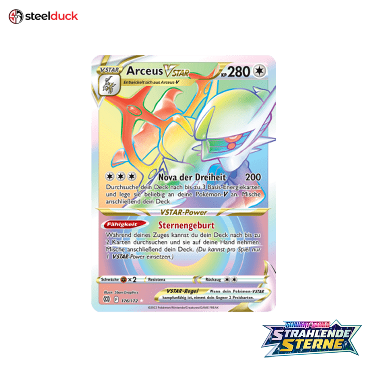 Arceus VSTAR (176/172) Strahlende Sterne - Rainbow Rare