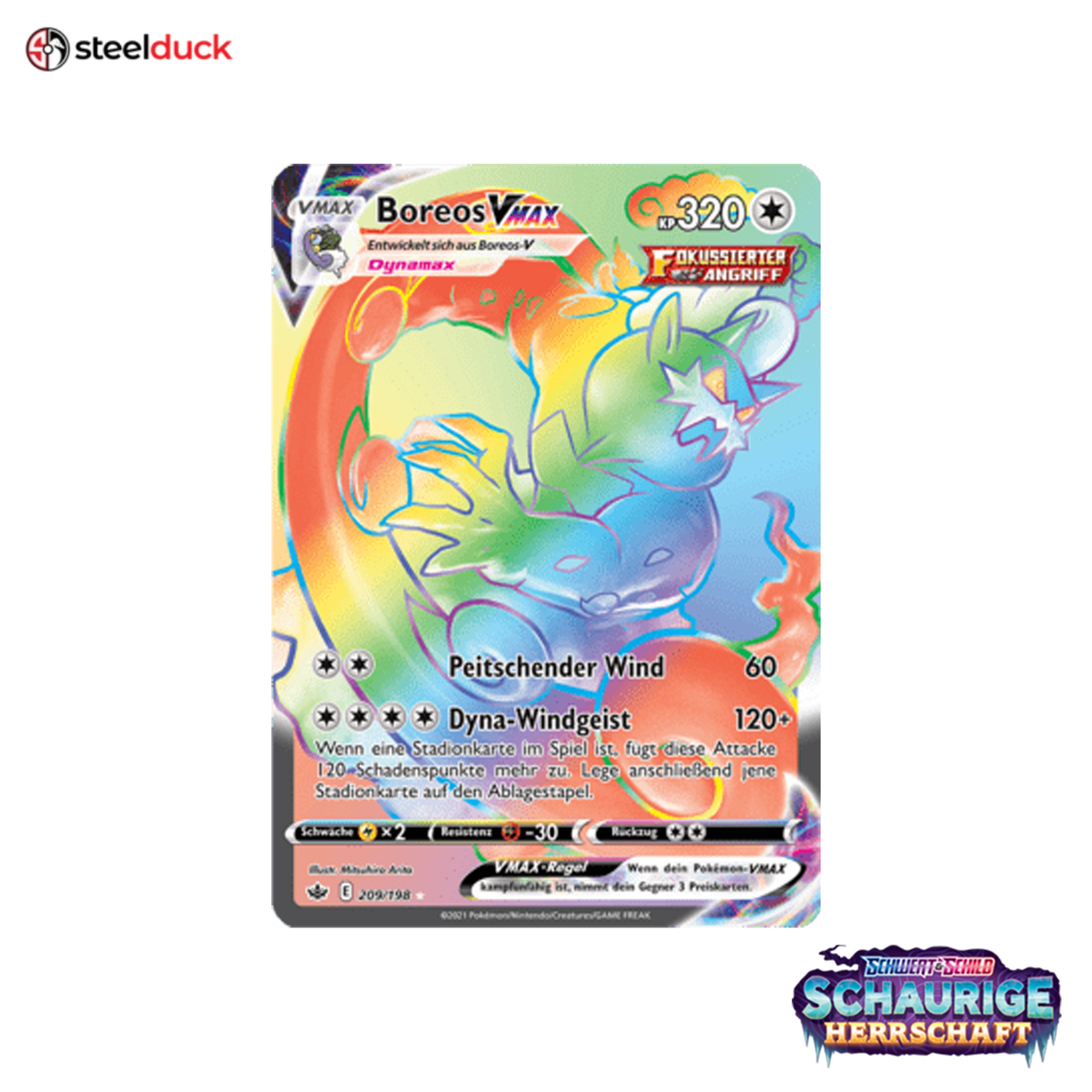 Boreos VMAX (209/198) Schaurige Herrschaft - Rainbow Rare