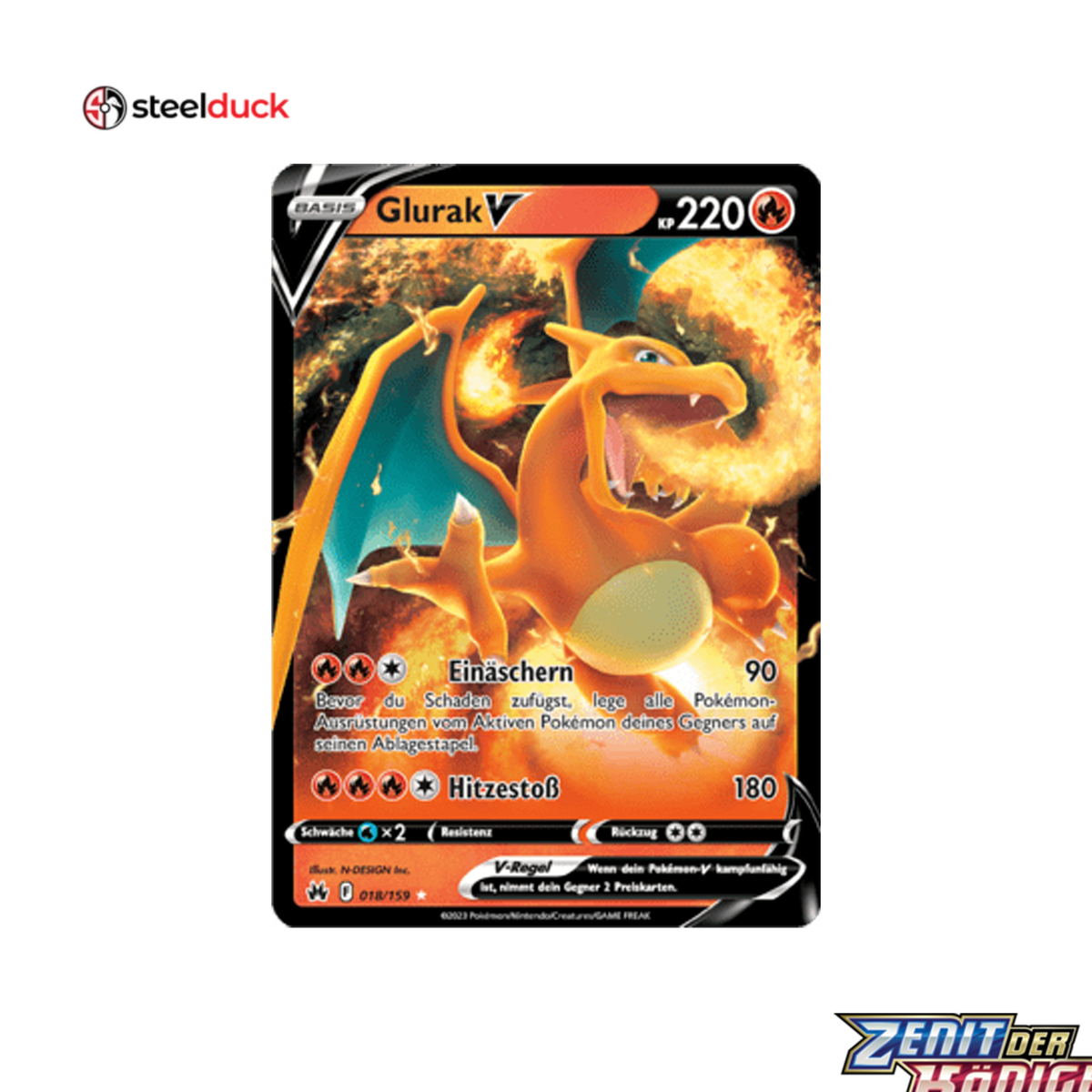 Glurak V (018/159) Zenit der Könige - Holo Rare V