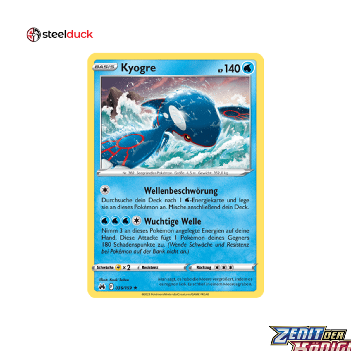 Kyogre (036/159) Zenit der Könige - Holo Rare