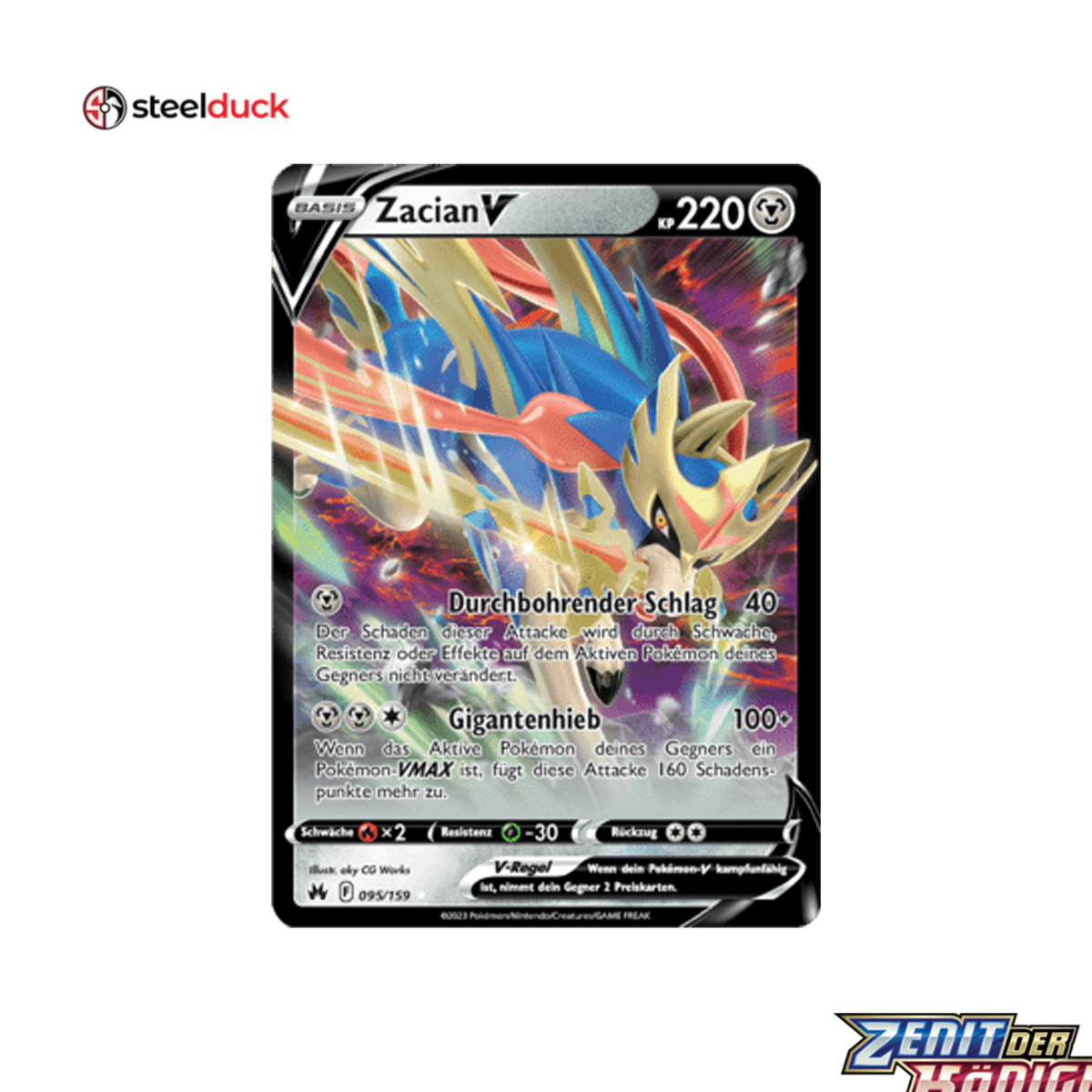 Zacian V (095/159) Zenit der Könige - Holo Rare V