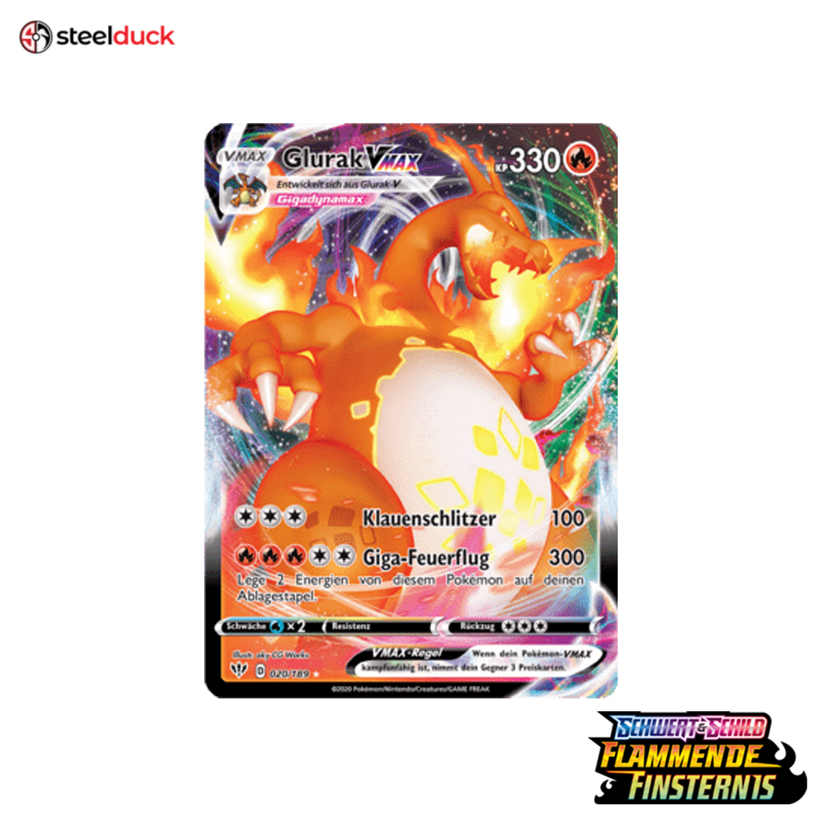 Glurak VMAX (020/189) Flammende Finsternis - Holo Rare VMAX
