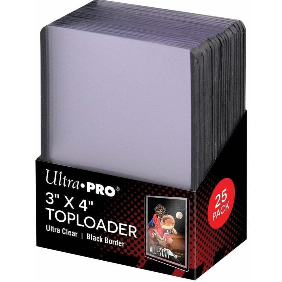 UltraPro Toploader Black Border 25er Pack
