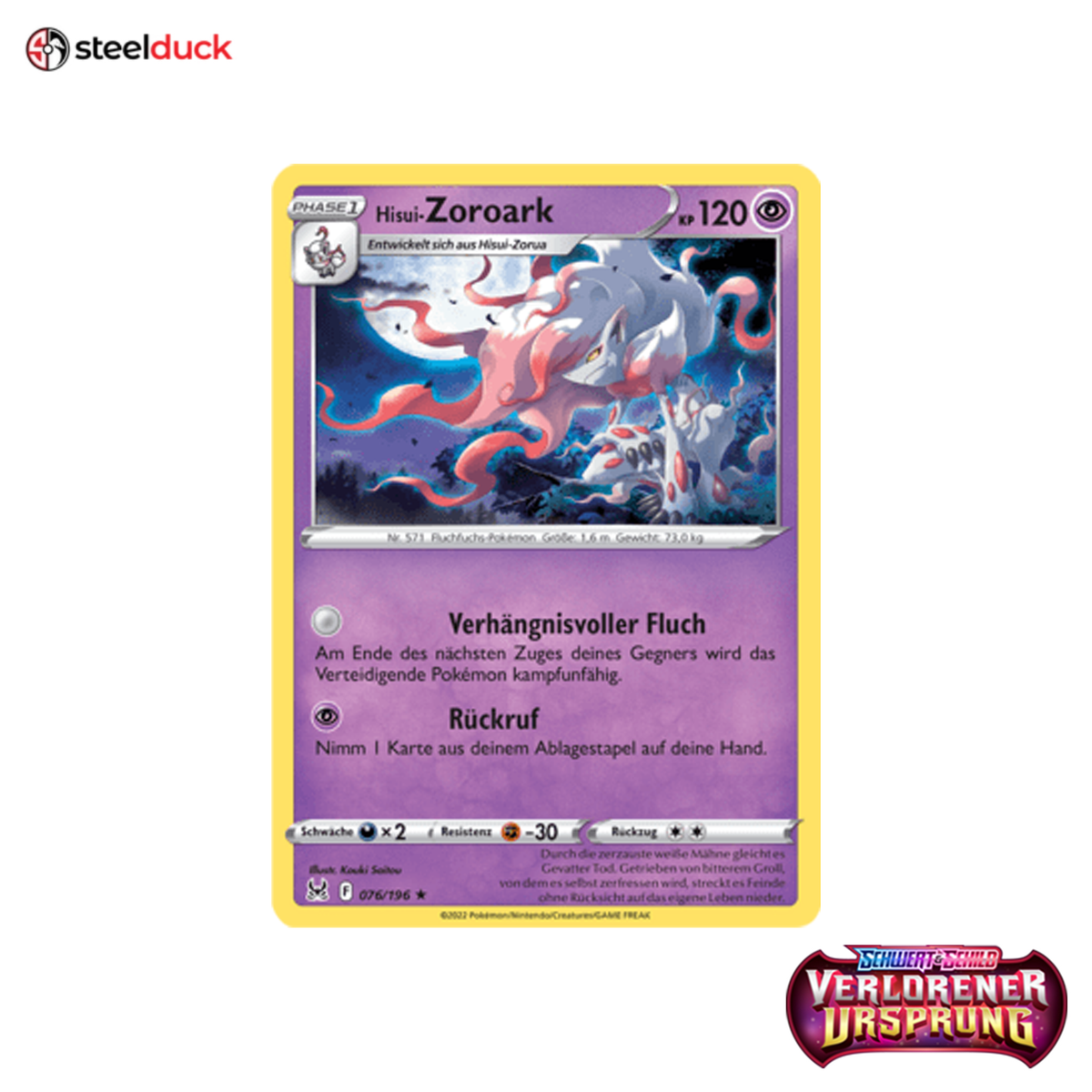 Hisui-Zoroark (076/196) Verlorener Ursprung - Holo Rare