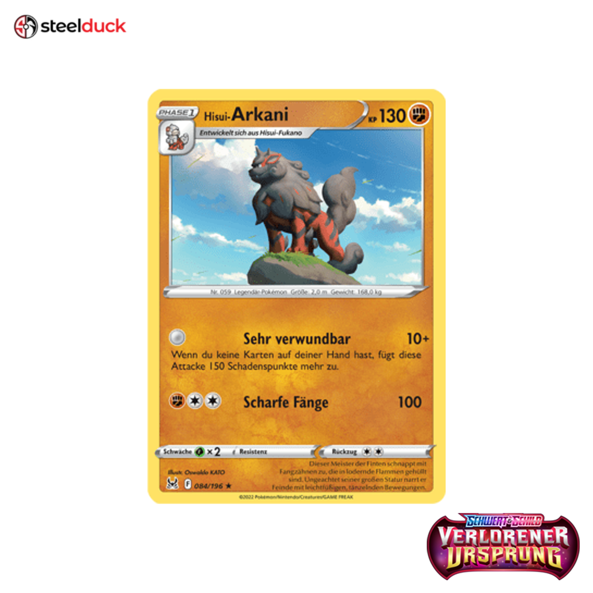 Hisui-Arkani (084/196) Verlorener Ursprung - Holo Rare