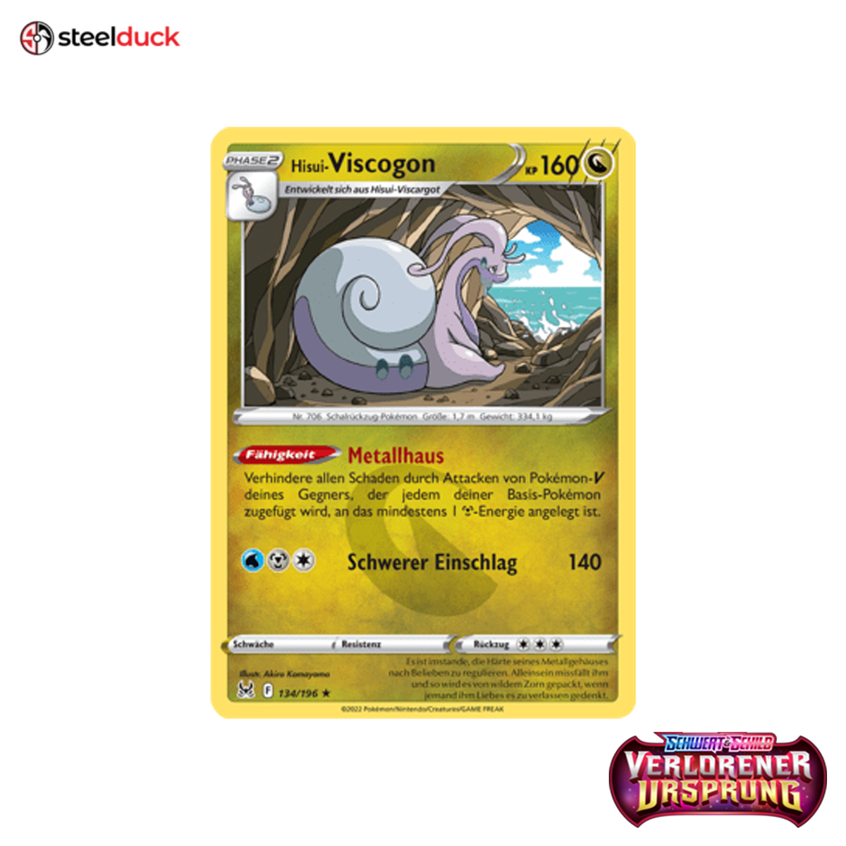 Hisui-Viscogon (134/196) Verlorener Ursprung - Holo Rare