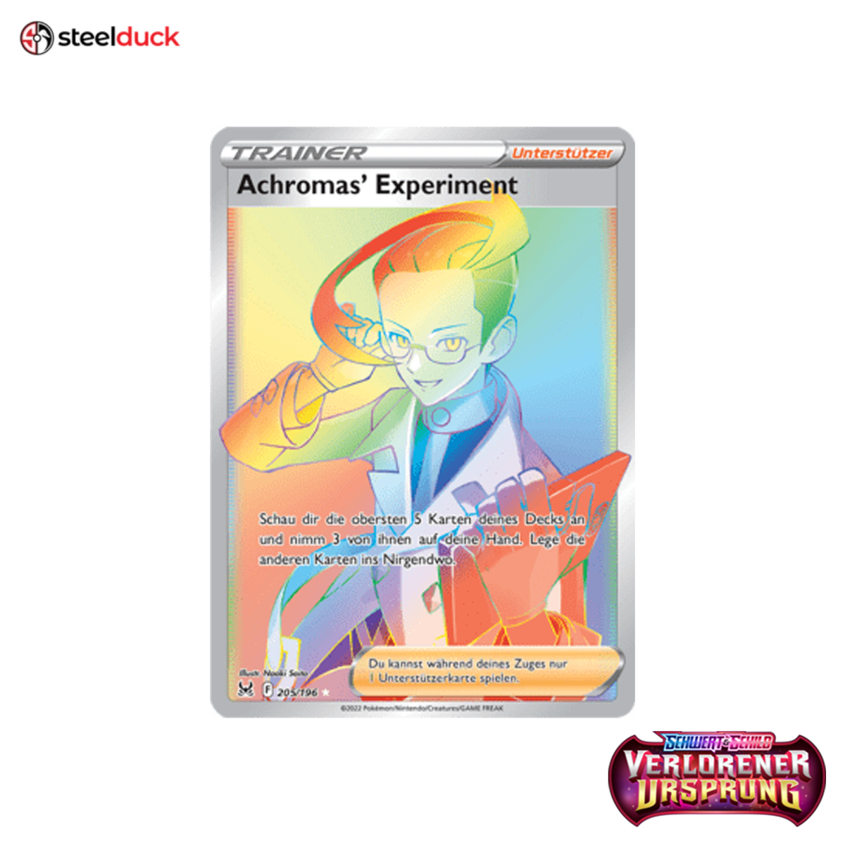 Achromas’ Experiment (205/196) Verlorener Ursprung - Rainbow Rare