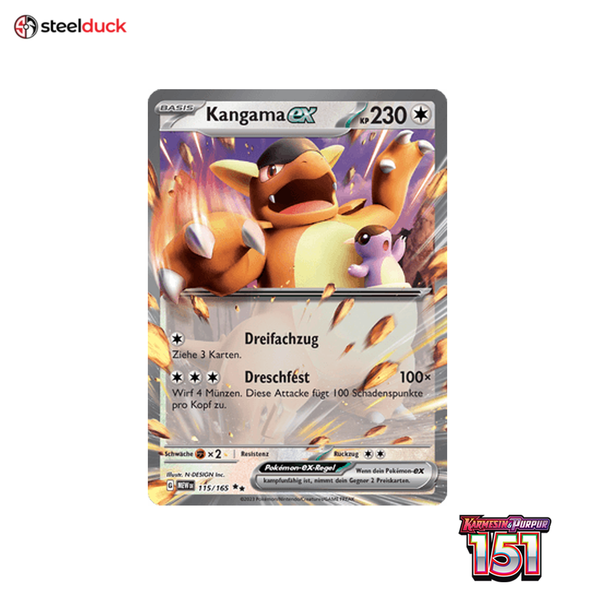 Kangama ex (115/165) 151 - Double Rare