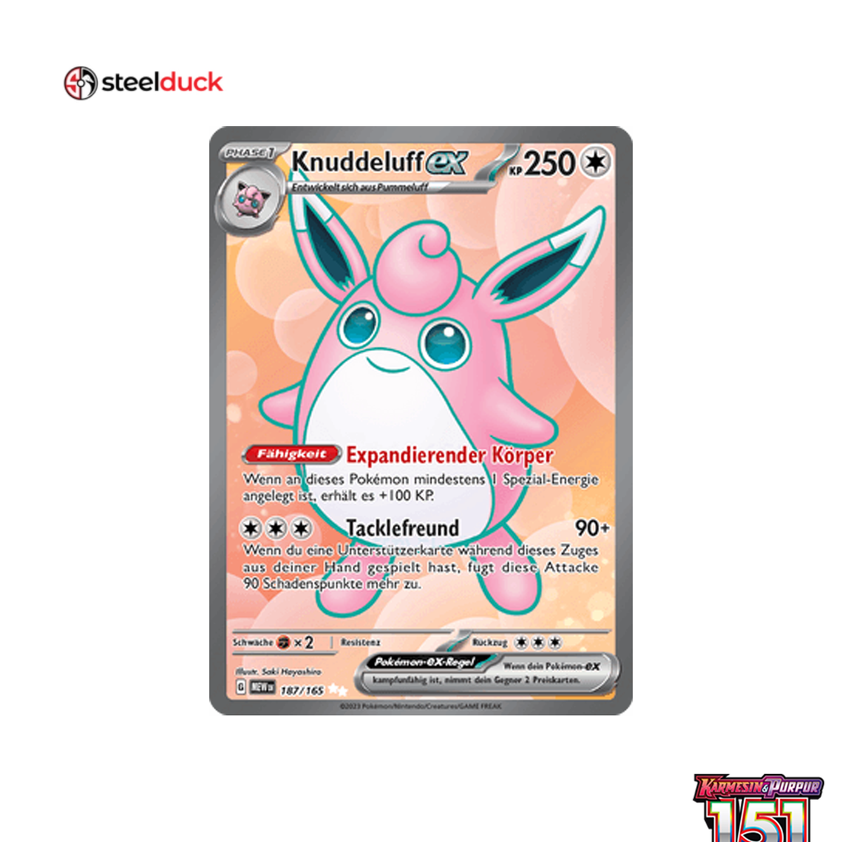 Knuddeluff ex (187/165) 151 - Ultra Rare