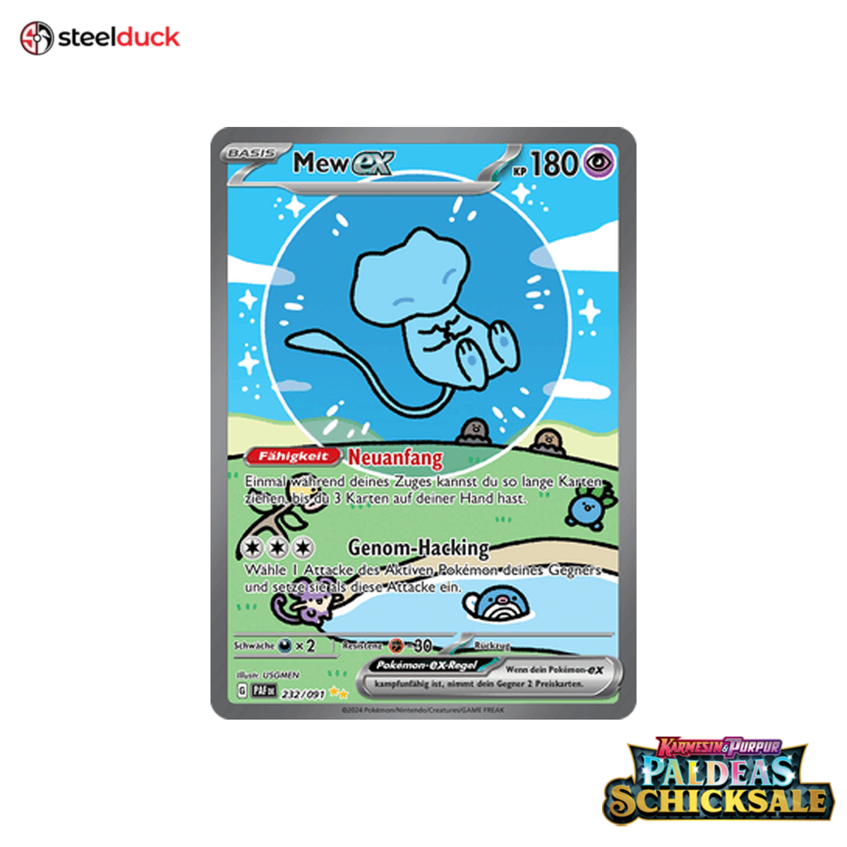 Mew ex (232/091) Paldeas Schicksale - Special Illustration Rare