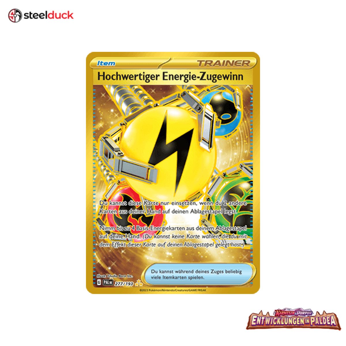 Hochwertiger Energie-Zugewinn (277/193) Entwicklungen in Paldea - Secret Rare
