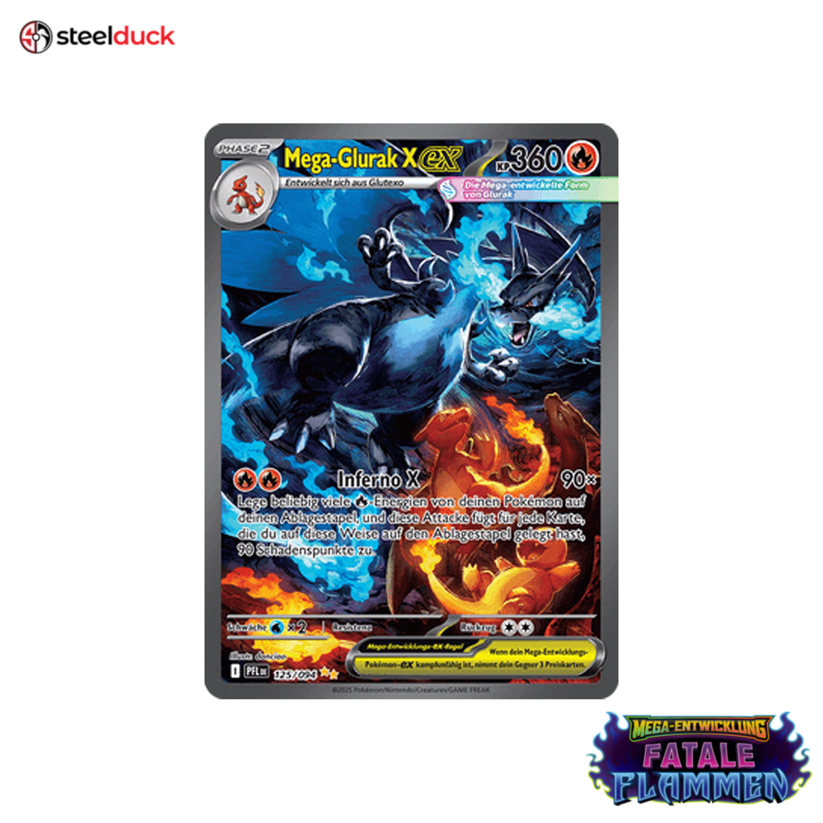 Mega-Glurak X ex (125/094) Fatale Flammen - Special Illustration Rare