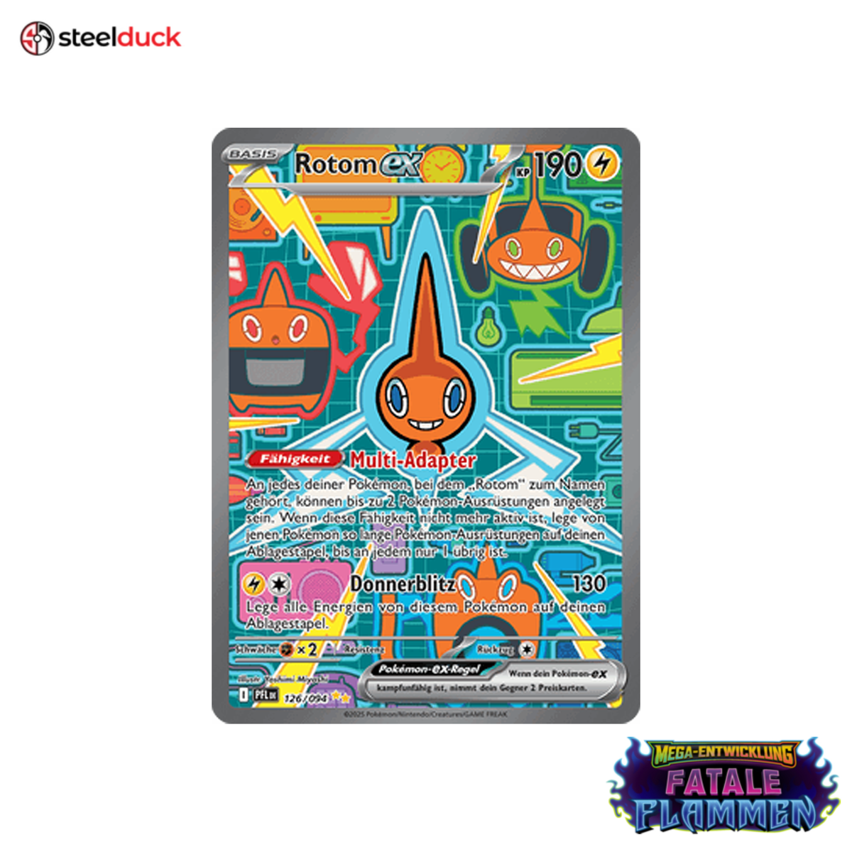 Rotom ex (126/094) Fatale Flammen - Special Illustration Rare