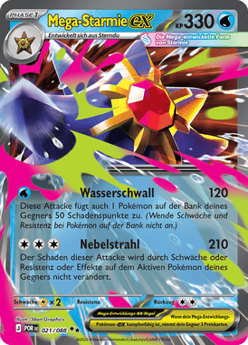 Mega-Starmie ex (021/088) Optimale Ordnung - Double Rare