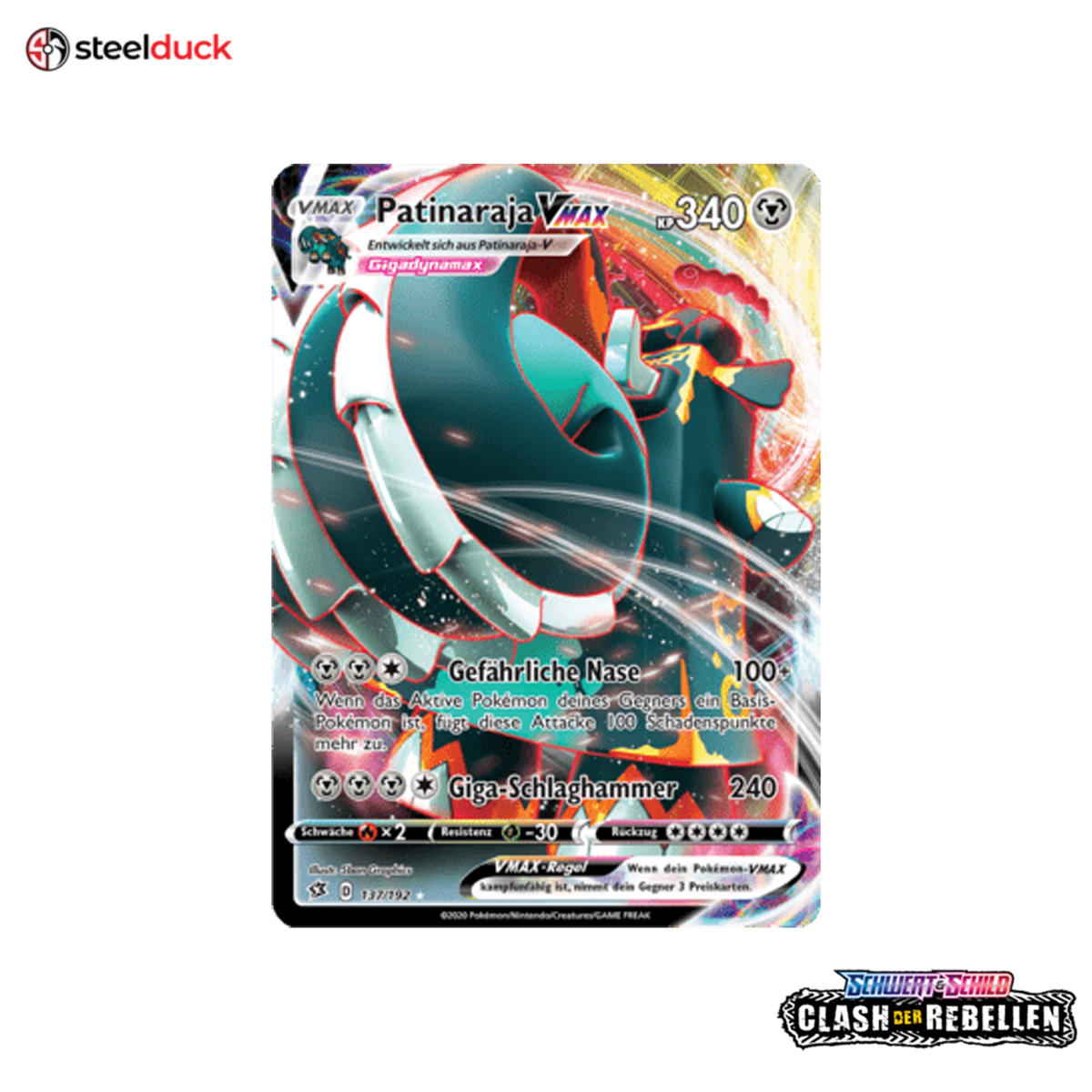 Patinaraja VMAX (137/192) Clash der Rebellen - Holo Rare VMAX