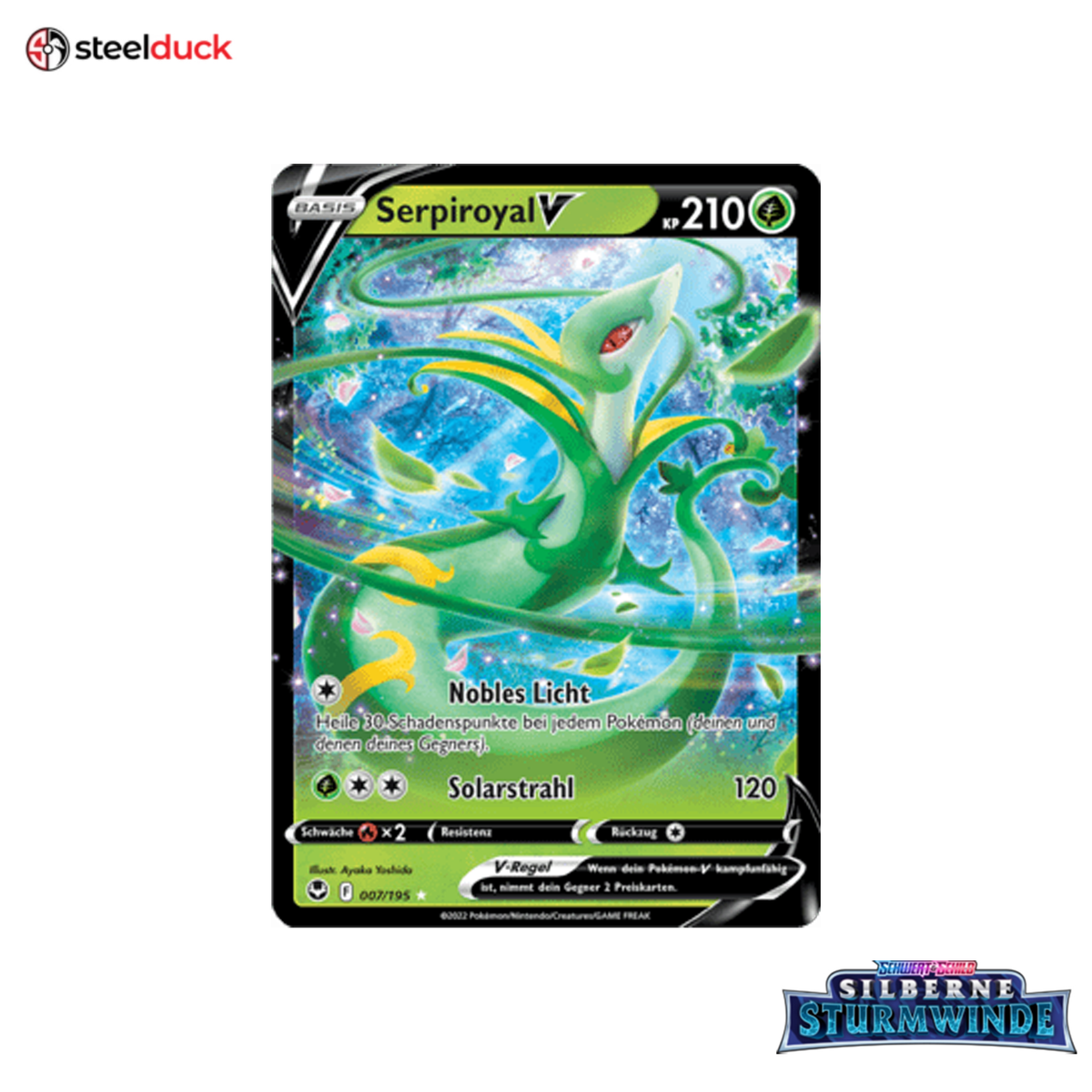 Serpiroyal V (007/195) Silberne Sturmwinde - Holo Rare V