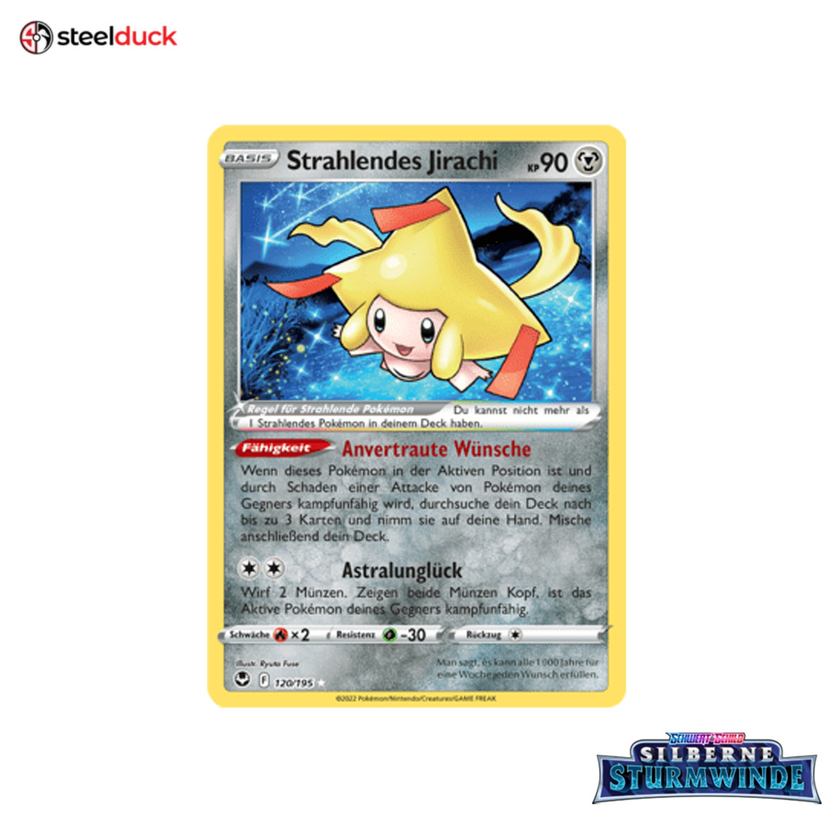 Strahlendes Jirachi (120/195) Silberne Sturmwinde - Shiny Rare