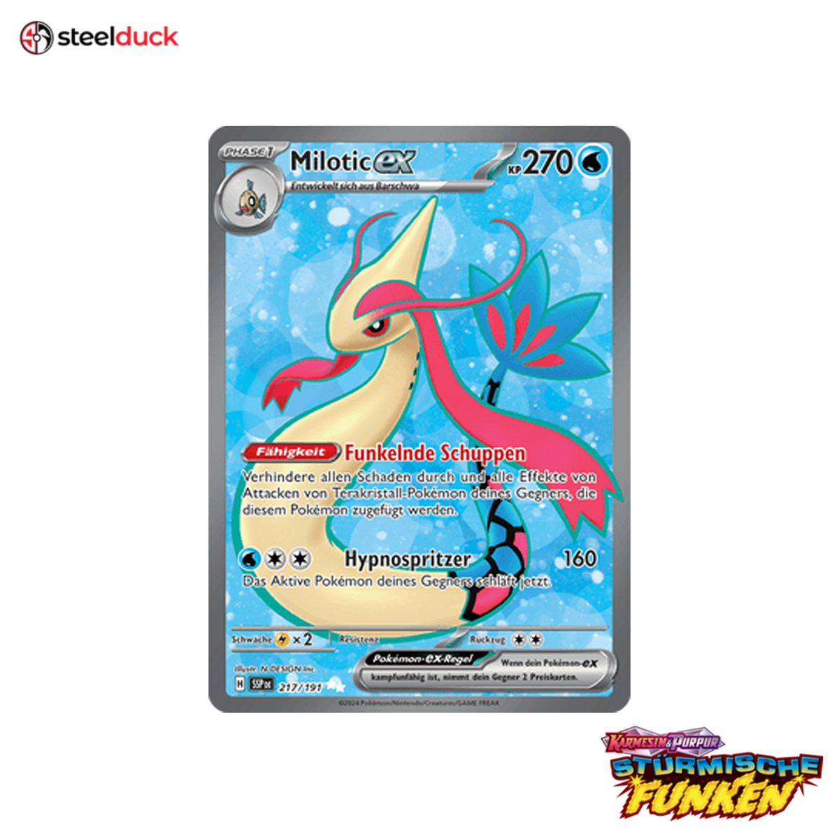 Milotic ex (217/191) Stürmische Funken - Ultra Rare