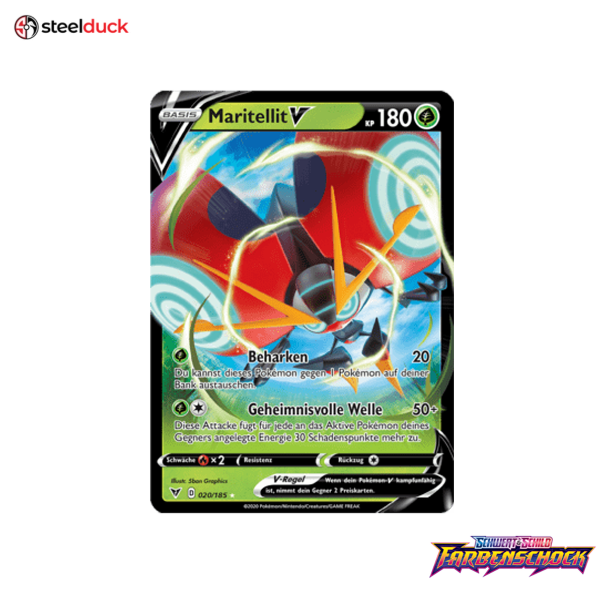 Maritellit V (020/185) Farbenschock - Holo Rare V