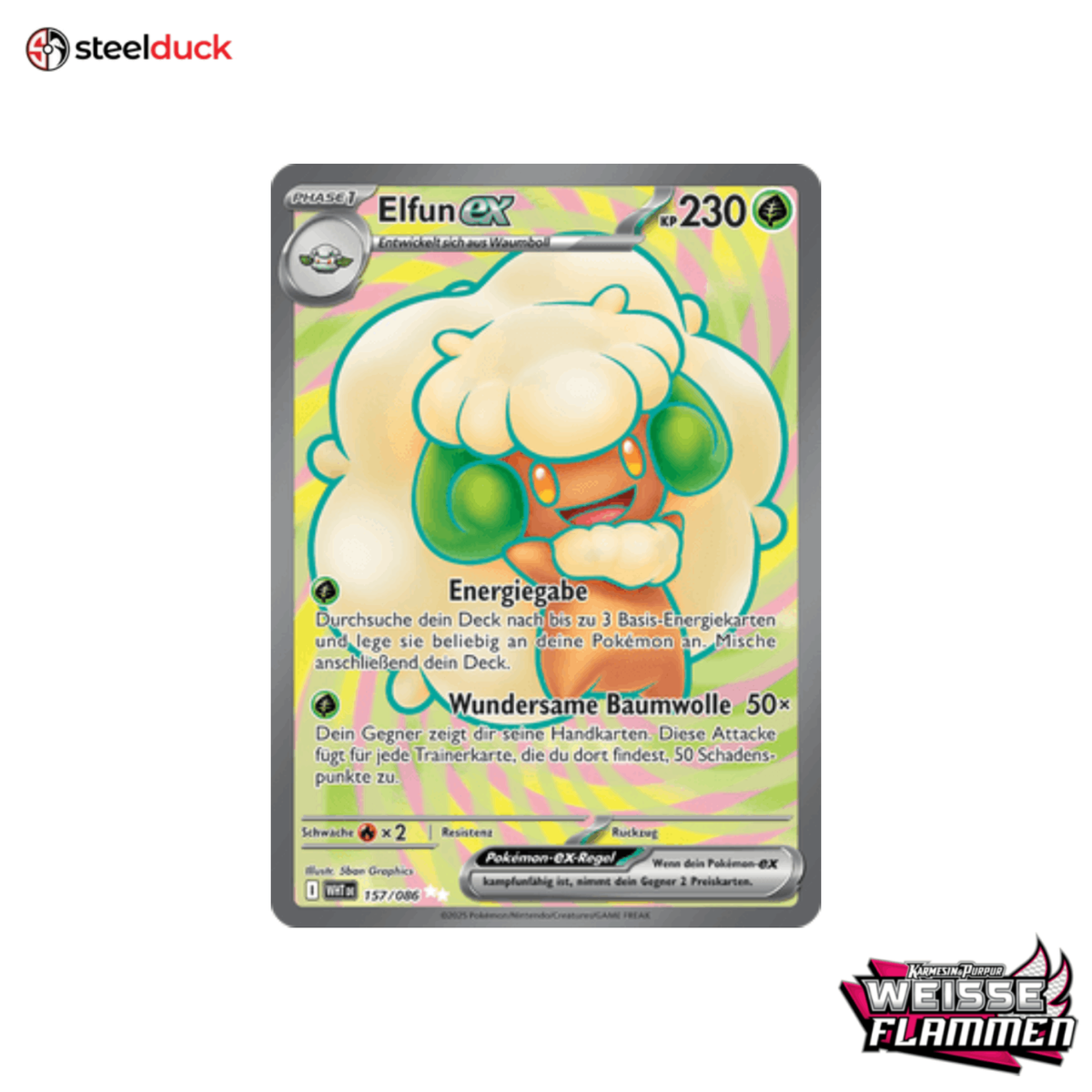 Elfun ex (157/086) Weiße Flammen - Ultra Rare