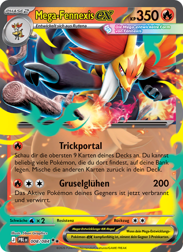 Mega-Fennexis ex (008/084) Dunkelnacht - Double Rare