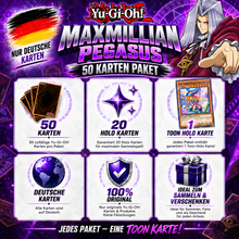 Yu-Gi-Oh! MAXIMILLIAN PEGASUS 50 KARTENPAKET - INKL 20 HOLOS + TOON HOLO KARTE