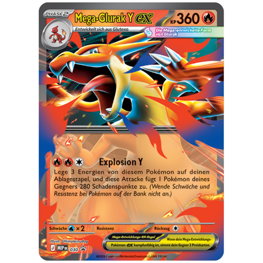 Mega-Glurak Y ex (MEP 030) Mega Entwicklung Promo - Deutsch