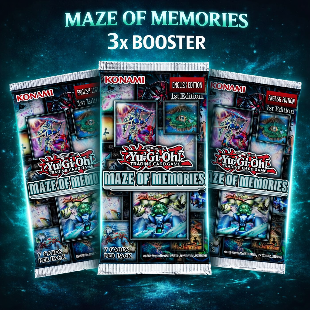 Yu-Gi-Oh! 3x Booster Maze of Memories MAZE Booster Bundle 1. Auflage (Englisch)