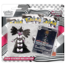 Karmesin & Purpur Schwarze Blitze & Weisse Flammen - Tech-Sticker-Kollektion
