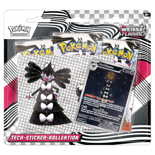 Karmesin & Purpur Schwarze Blitze & Weisse Flammen - Tech-Sticker-Kollektion