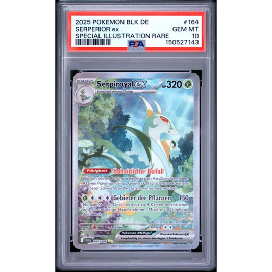 Pokemon PSA10 - Serpiroyal ex 164/086 - Schwarze Blitze - (DE)