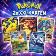 Pokémon Jumbo Karten - 2er Pack - DEUTSCH, ZUFÄLLIGE AUSWAHL XXL V/EX/VMAX/VSTAR & MEHR