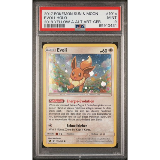Pokemon PSA9 - Evoli 101a/149 - Sonne & Mond - (DE) POP1
