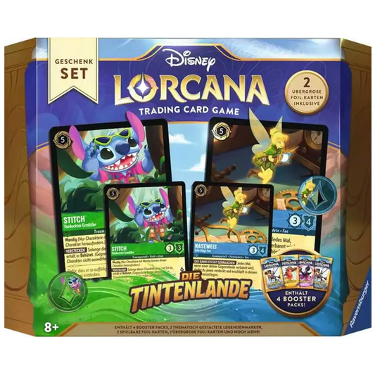 Lorcana - Geschenkbox -Die Tintenlande - Stitch - Tinkerbell - Deutsch