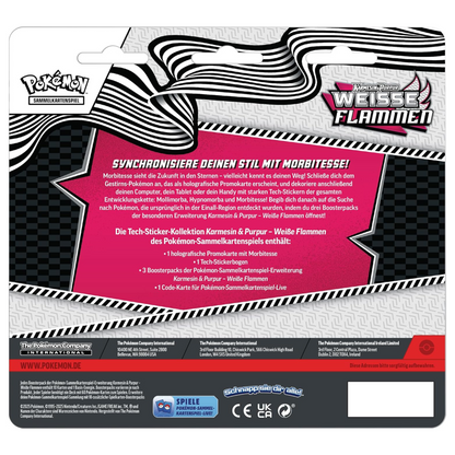 Karmesin & Purpur Schwarze Blitze & Weisse Flammen - Tech-Sticker-Kollektion