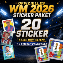 FIFA World Cup 2026 2x STICKER PACKUNG + Sticker-Paket mit 20 unterschiedlichen Stickern!