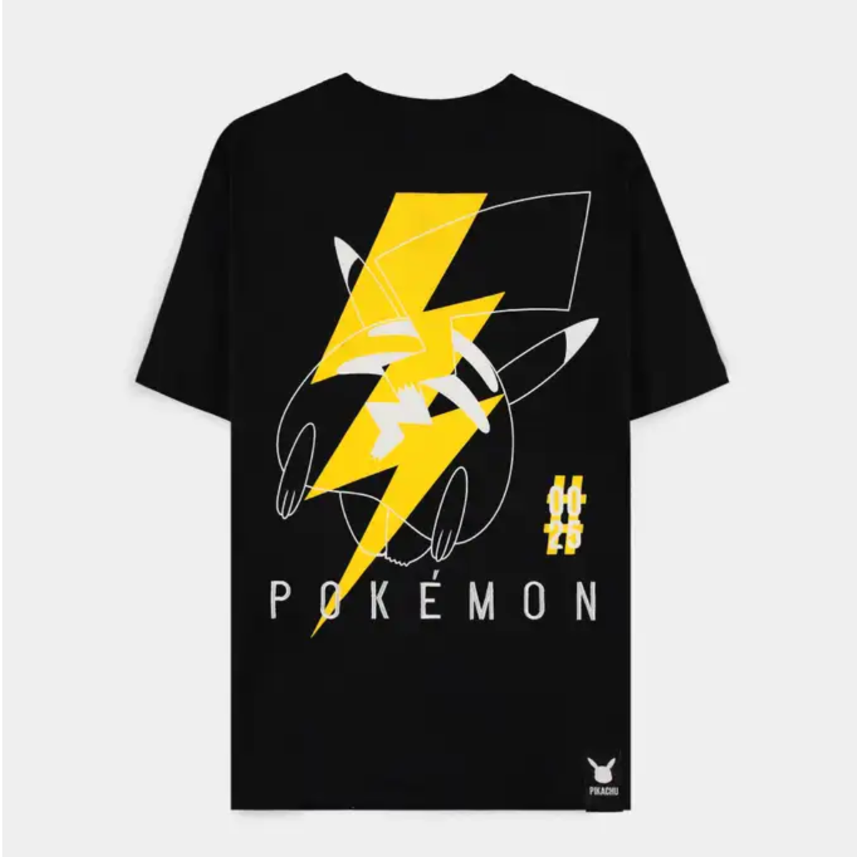 Pokémon  - Difuzed - Pikachu Electrifying Line Art T-Shirt - Größe XL
